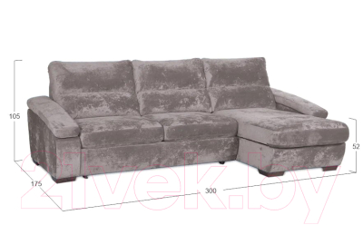 Диван угловой Асмана Форест 160x90 (Plush Latte)