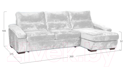 Диван угловой Асмана Форест 160x90 (Plush White Onyx)