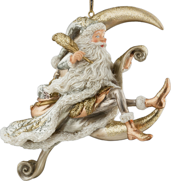 Елочная игрушка Erich Krause Decor Санта на месяце / 45567 - фото