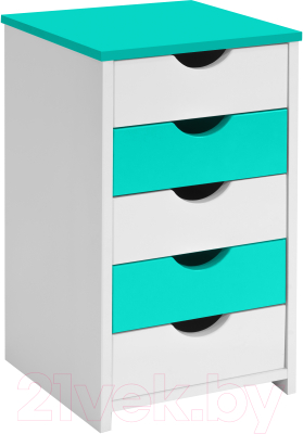 Тумба Мебель детям Детская (белый/бирюзовый) - фото