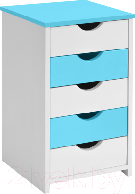 Тумба Мебель детям Детская (белый/голубой) - фото