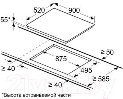 Индукционная варочная панель Maunfeld CVI905SFDGR