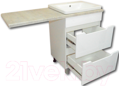 Тумба с умывальником Гамма Р23оФ8-У55 Софт-13055 СТ120