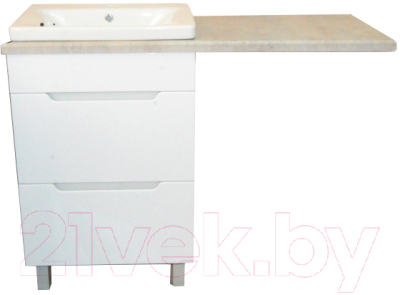 Тумба с умывальником Гамма Р23оФ8-У55 Софт-13055 СТ120 - фото