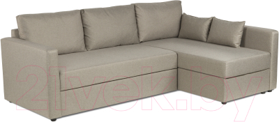 Диван угловой Mio Tesoro Тилаус длинный подлокотник (Beige/Grey) - фото