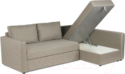 Диван угловой Mio Tesoro Тилаус длинный подлокотник (Beige/Grey)