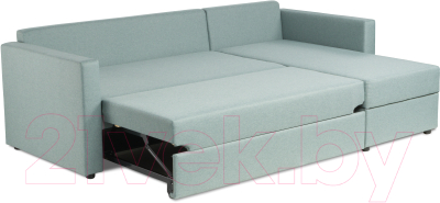 Диван угловой Mio Tesoro Тилаус короткий подлокотник (Mint/Grey)