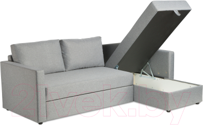 Диван угловой Mio Tesoro Тилаус короткий подлокотник (Grey)
