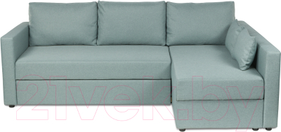 Диван угловой Mio Tesoro Тилаус длинный подлокотник (Mint/Grey)