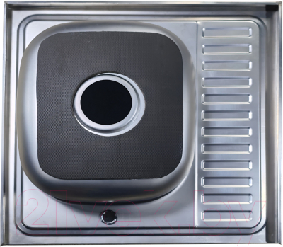 Мойка кухонная AKS Накладная 60x60 правая (полированная)