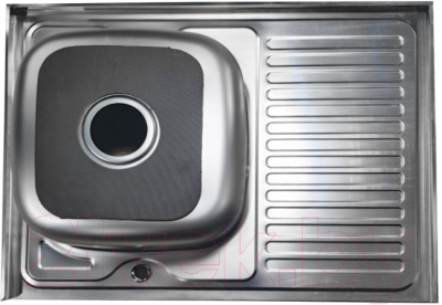 Мойка кухонная AKS Прямоугольная 58x48 (матовый хром)