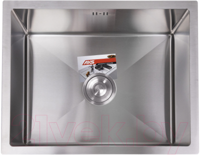 Мойка кухонная AKS Прямоугольная 57x46 (сатин никель)