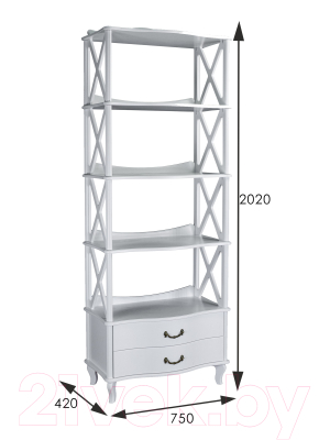 Этажерка Мебелик Джульетта-4 широкая