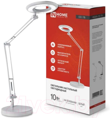 Настольная лампа INhome Craft ССО-17Б 10Вт 6500К / 4690612040127