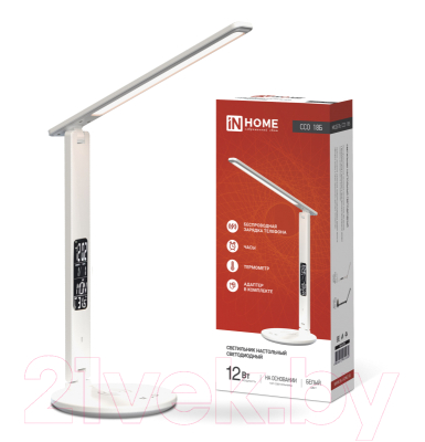 Настольная лампа INhome Plus ССО-18Б 12Вт 3000-6500К 600Лм / 4690612041056 (белый)