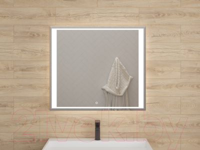 Зеркало Style Line Лайт 02 с LED-подсветкой 80x70 (без подогрева)