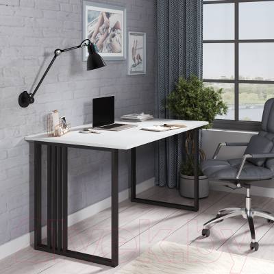 Письменный стол Mio Tesoro Франко 120x70 (белый/черный)