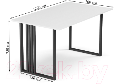 Письменный стол Mio Tesoro Франко 120x70 (белый/черный)