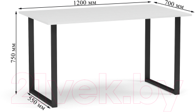 Письменный стол Soma Bliss 120x70 (белый/черный)