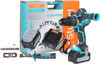 Аккумуляторная дрель-шуруповерт Sturm! CD2080 - фото