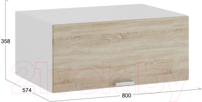 Шкаф навесной для кухни ТриЯ Гранита 1В8ГП