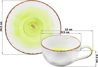 Чашка с блюдцем Elan Gallery Кантри / 760062