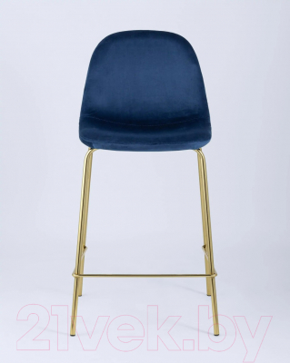 Стул барный Stool Group Валенсия SN полубарный / OS-001CB HLR-64 (велюр синий/ножки золото)