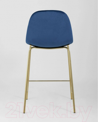 Стул барный Stool Group Валенсия SN полубарный / OS-001CB HLR-64 (велюр синий/ножки золото)