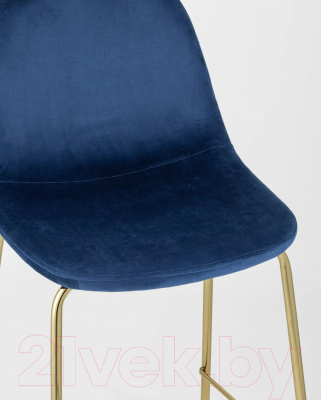 Стул барный Stool Group Валенсия SN полубарный / OS-001CB HLR-64 (велюр синий/ножки золото)