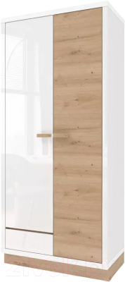 Шкаф Stolline Балтимор 2-х дверный / 414.01 (белый/дикий дуб) - фото