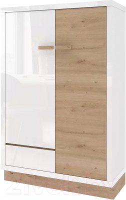 Шкаф Stolline Балтимор 2-х дверный / 414.05 (белый/дикий дуб) - фото