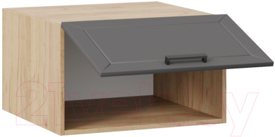 Шкаф навесной для кухни ТриЯ Лорас 1В6ГП (дуб крафт золотой/холст вулкан)