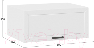 Шкаф навесной для кухни ТриЯ Лорас 1В8ГП (белый/холст белый)