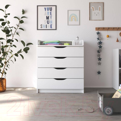 Комод пеленальный Pituso Сириус-2 Wood 804 ПВХ