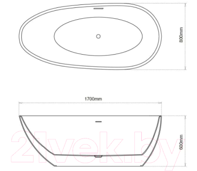 Ванна акриловая Grossman GR-1102 Fly 170x80