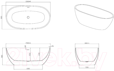 Ванна акриловая Grossman GR-2403M Classic 150x78
