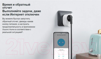 Умная розетка Xiaomi Smart Plug 2 / ZNCZ302KK