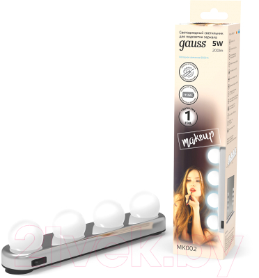 Подсветка для картин и зеркал Gauss Для зеркала MK002