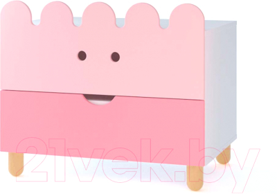 Комод Файрум Пиги / ФР20-ПГ04 (розовый) - фото