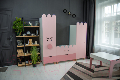 Комод Файрум Пиги / ФР20-ПГ04 (розовый)