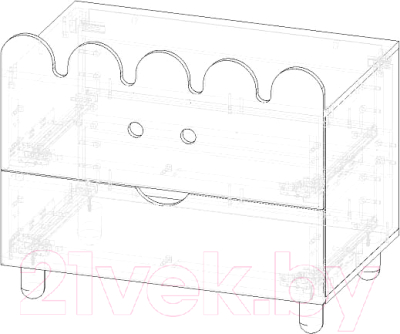Комод Файрум Пиги / ФР20-ПГ04 (розовый)