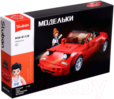 Конструктор инерционный Sluban Кабриолет / M38-B1128 - фото