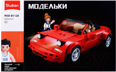 Конструктор инерционный Sluban Кабриолет / M38-B1128