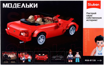Конструктор инерционный Sluban Кабриолет / M38-B1128