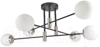 Потолочный светильник Mirastyle SL-41986/6 BK+Satin - фото