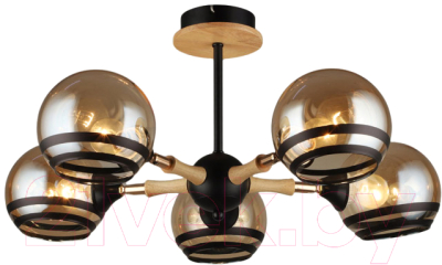 Потолочный светильник Mirastyle SX-N-4896/5 BK+FG - фото