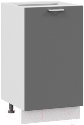 Шкаф-стол кухонный ТриЯ Габриэлла 1Н45 (белый/титан) - фото