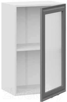 Шкаф навесной для кухни ТриЯ Белладжио 1В45С (белый/софт графит)