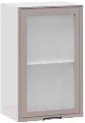 Шкаф навесной для кухни ТриЯ Белладжио 1В45С (белый/софт капучино) - фото