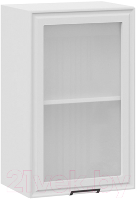 Шкаф навесной для кухни ТриЯ Белладжио 1В45С (белый/фон белый) - фото